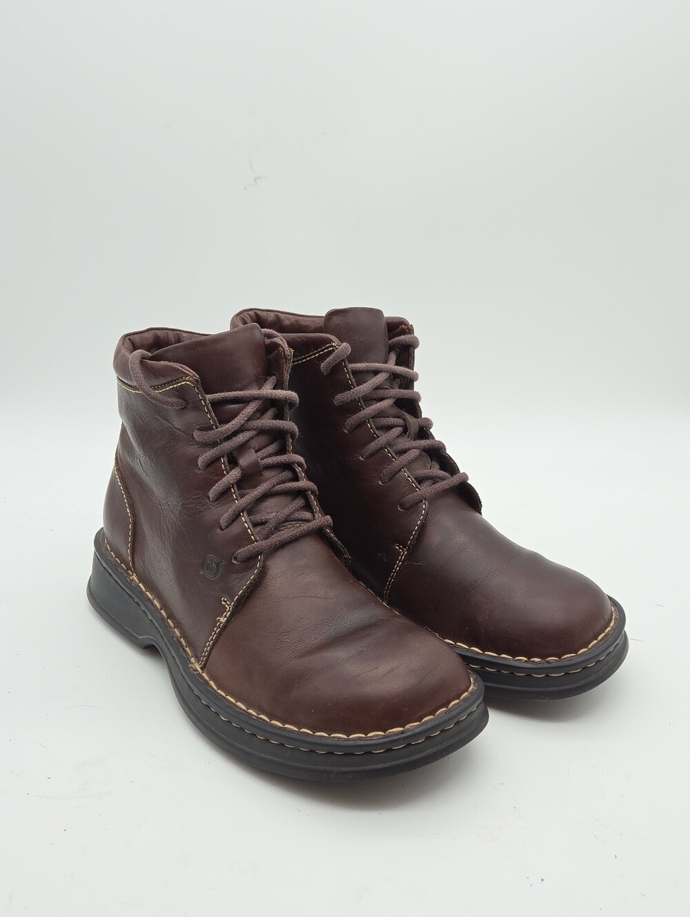 Born Brown Leather Lace Up Chukka Boots Size Women's 7.5